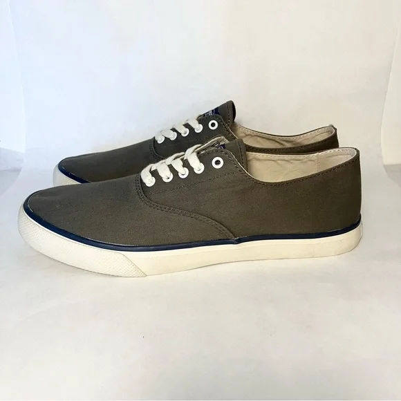 Sperry Top Sider Sneaker Men's brown Retro Deck Shoes canvas Size 11.5 - Picture 6 of 6